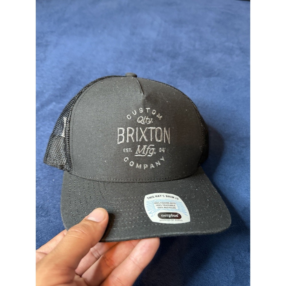 Brixton Fremont Netplus Trucker Hat Snapback Cap Mens Black One Size New
